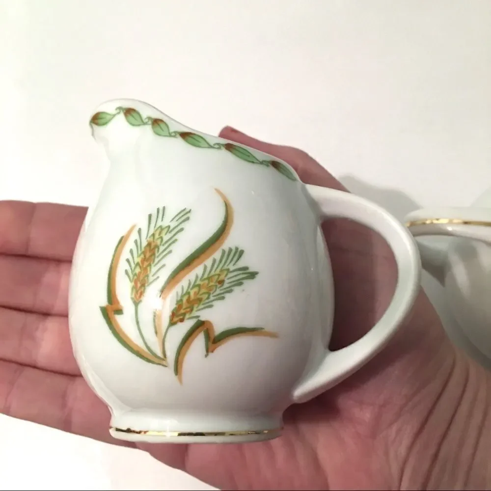 Ohata China Sugar & Creamer Wheat Japan